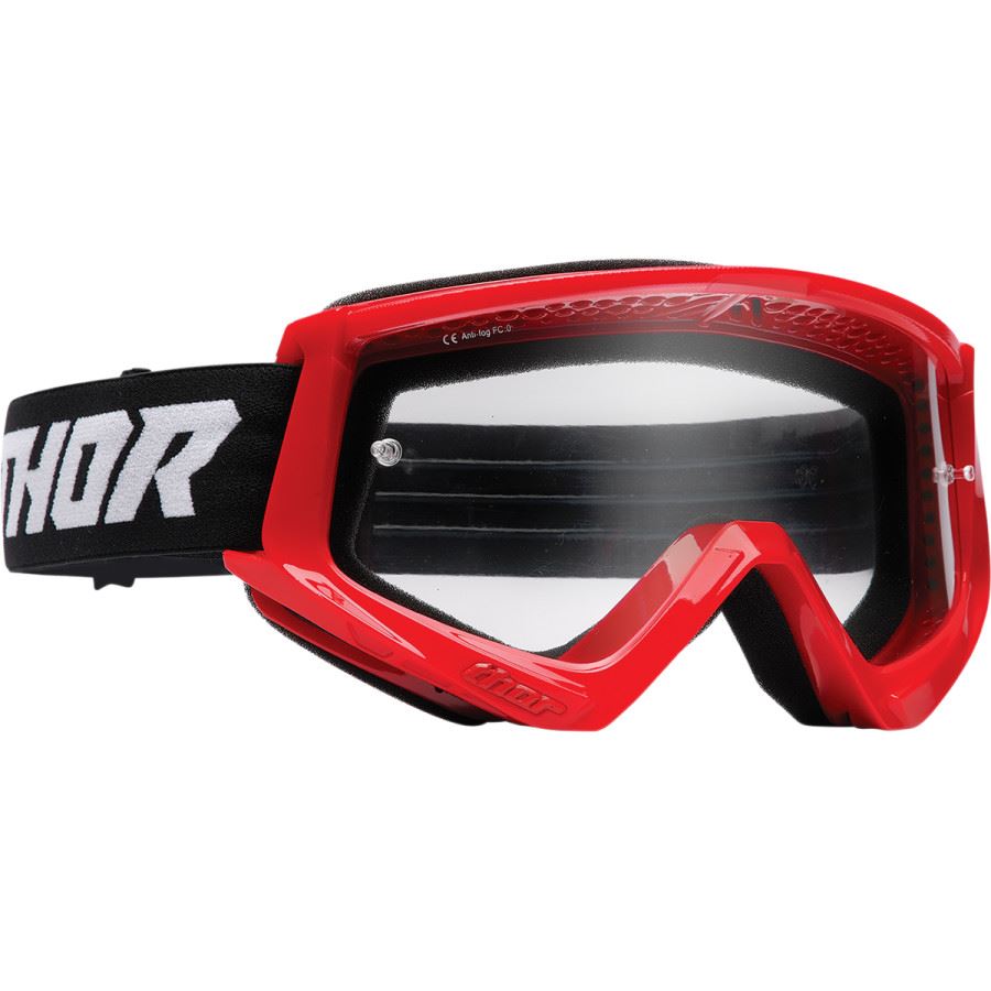 Thor 2024 Youth Combat Racer Red Black Motocross Goggles